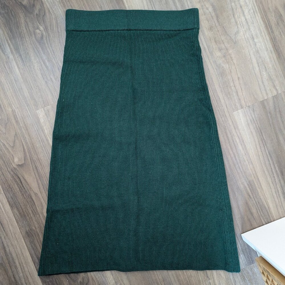 Sezane Naelle Skirt in Bottle Green size XL - Picture 2 of 3